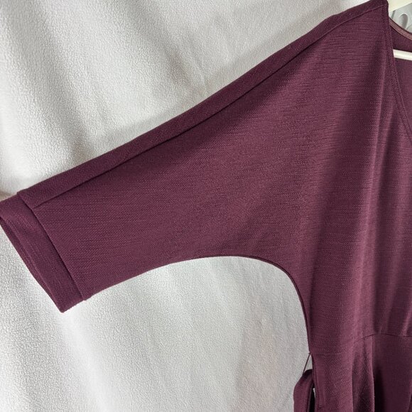 Anthropologie Jumpsuit Size Small 3/4 Sleeve Ponte Sutton Berry Purple - Picture 7 of 10